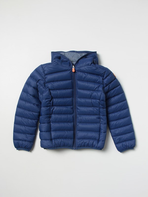 Save The Duck Giubbotto Piumino Bambino Animal Free - Blu, Trapuntatura A Onda, Leggero E Impermeabile